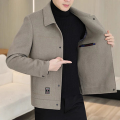 ウールのコートの男性の両面の尼のコートの秋冬の新型の高級な紳士服のラシャのジャケット