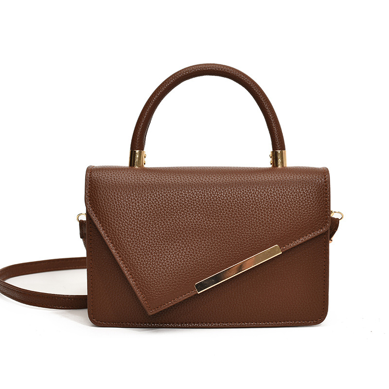 Mochila de hombro de moda textura litchi minimalista estilo nuevo mochila de estilo 2024 otoño invierno ocio bolso cuadrado simple