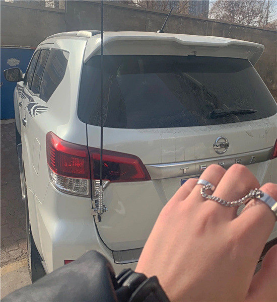 Bold hard rod 1 m long stainless steel car decorative antenna SUV car clip modified flagpole