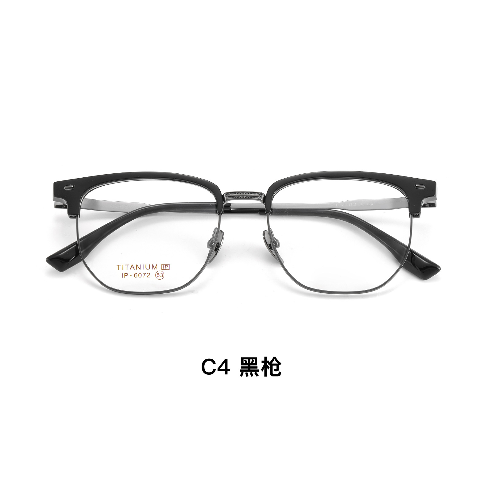 Moda todo partido de moda TR puro titanio ceja gafas marco gran marco adelgazante vacío IP galvanoplastia gafas para Danyang lote