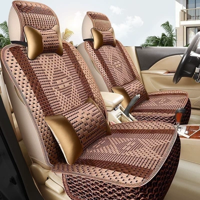 Seat cushion, seat cover, breathable all-season applicable seven-seater ice - two-seater-deluxe-edition-g-charm-coffeebreathable-and-cooling-warranty