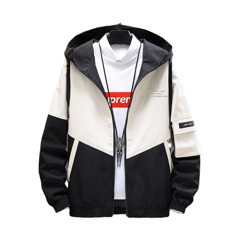 Men's Clothing workwear jackets for men, spring and autumn styles, trendy brand hooded jackets for men, autumn youth casual loose clothes_voghion.com