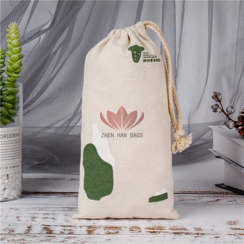 厂家批发防尘拉绳帆布束口袋大小容量环保礼品棉布抽绳收纳束口袋