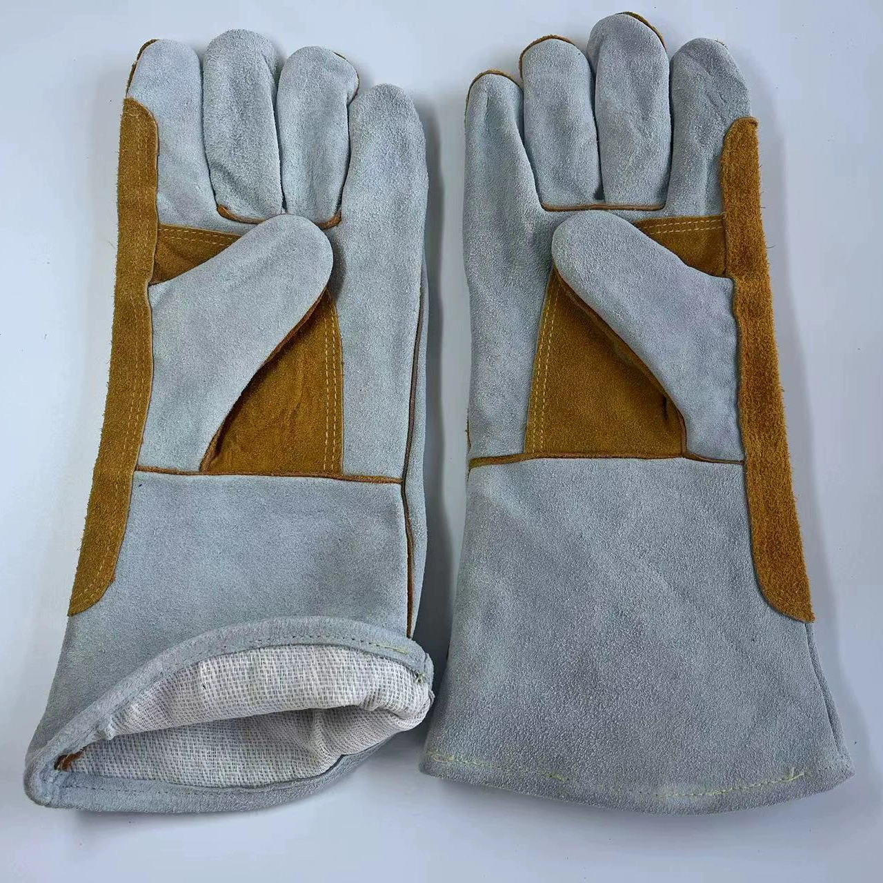 Утолщенные сварочные перчатки по охране труда, термостойкие и противоожоговые сварочные защитные перчатки, перчатки по охране труда для защиты рук