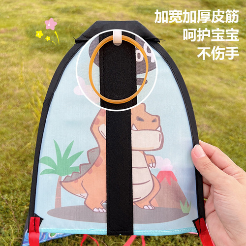 Children's outdoor park easy-to-fly ejection small kite hand-held rubber band elastic flying kite portable parent-child interactive toy