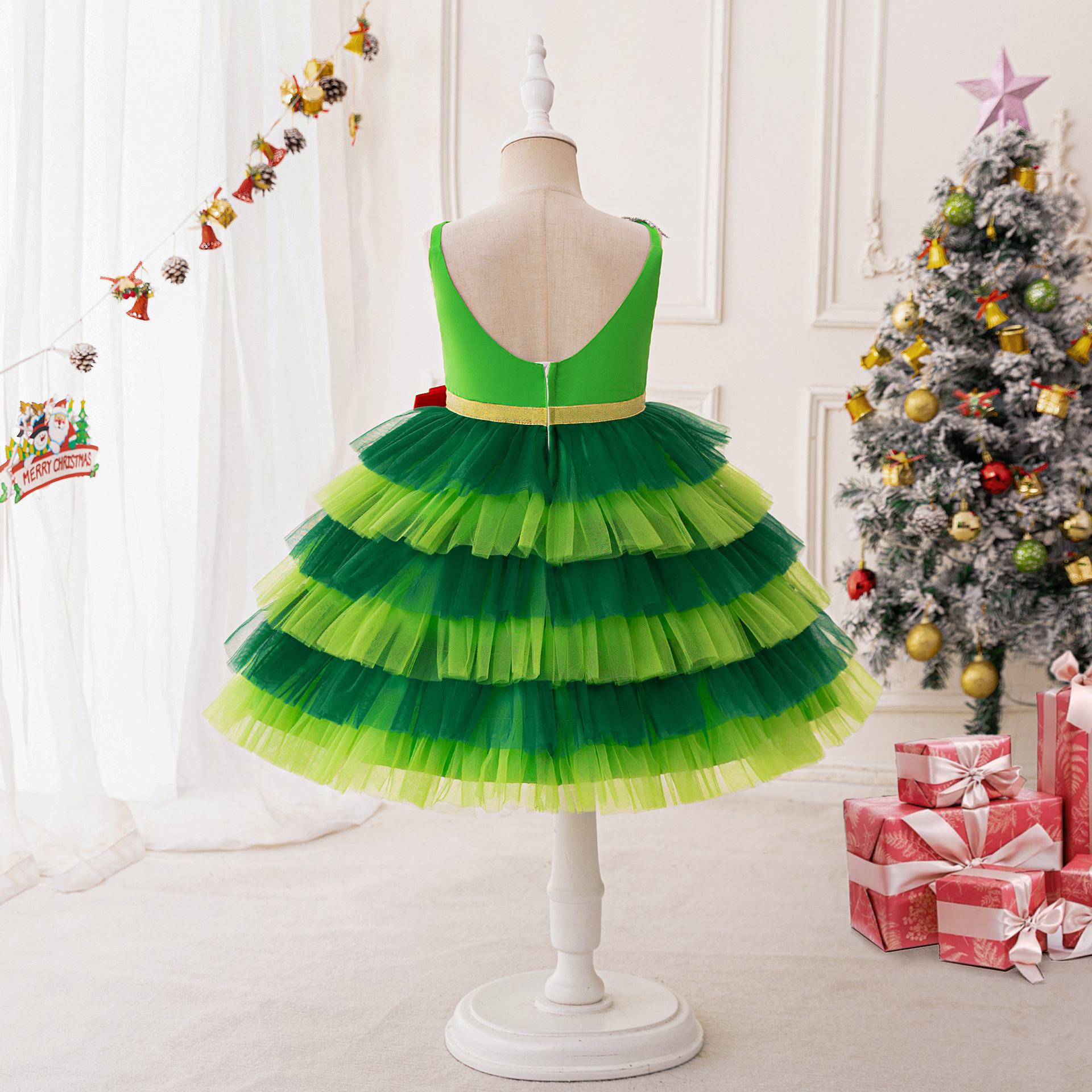 (Wholesale), (Cross-border trading), Christmas evening dress, small princess costume 3