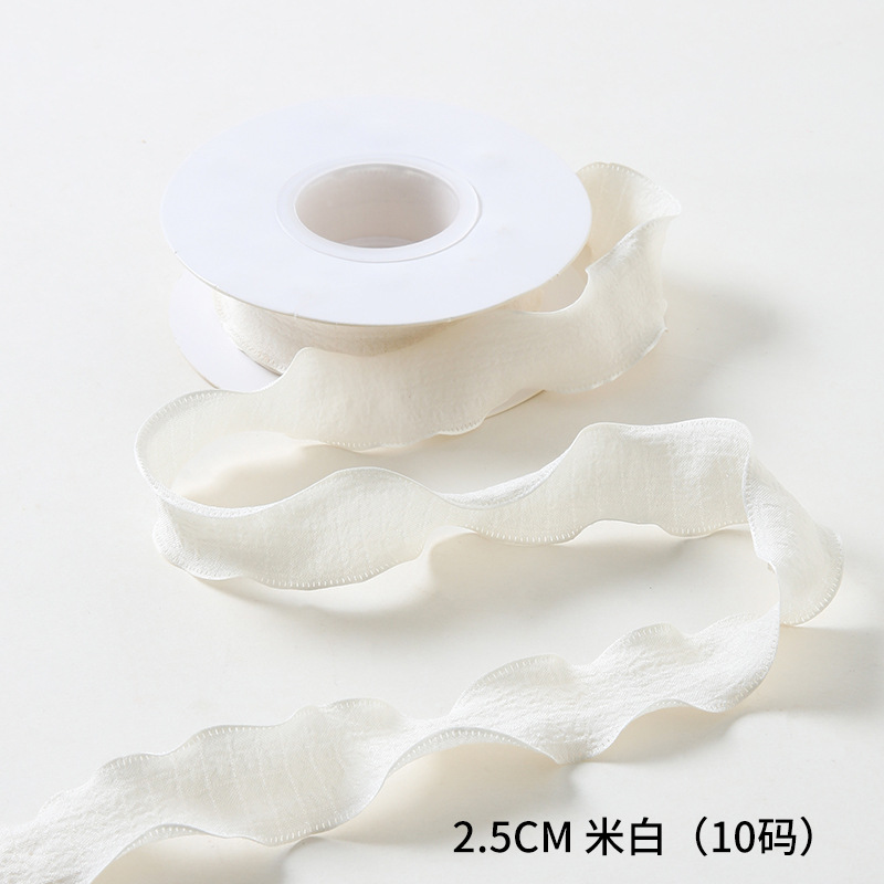 Cinta plisada al por mayor material de embalaje floral Macaron diybag embalaje de flores cinta de embalaje de flores de 4cm cinta de embalaje de flores