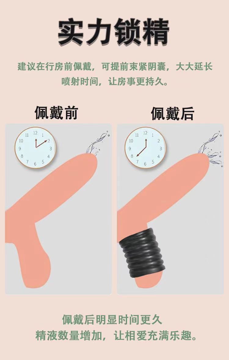 Scrotal Restraint Ring Set, TPE Testicle Locking Pendant, Anti-Slip Delay Ring, 3-Pack — detail image 5