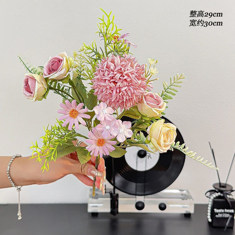 タンポポの花束造花とヒョウモンの組み合わせ造花家の装飾装飾品シルクフラワー DIY 花外国貿易|undefined