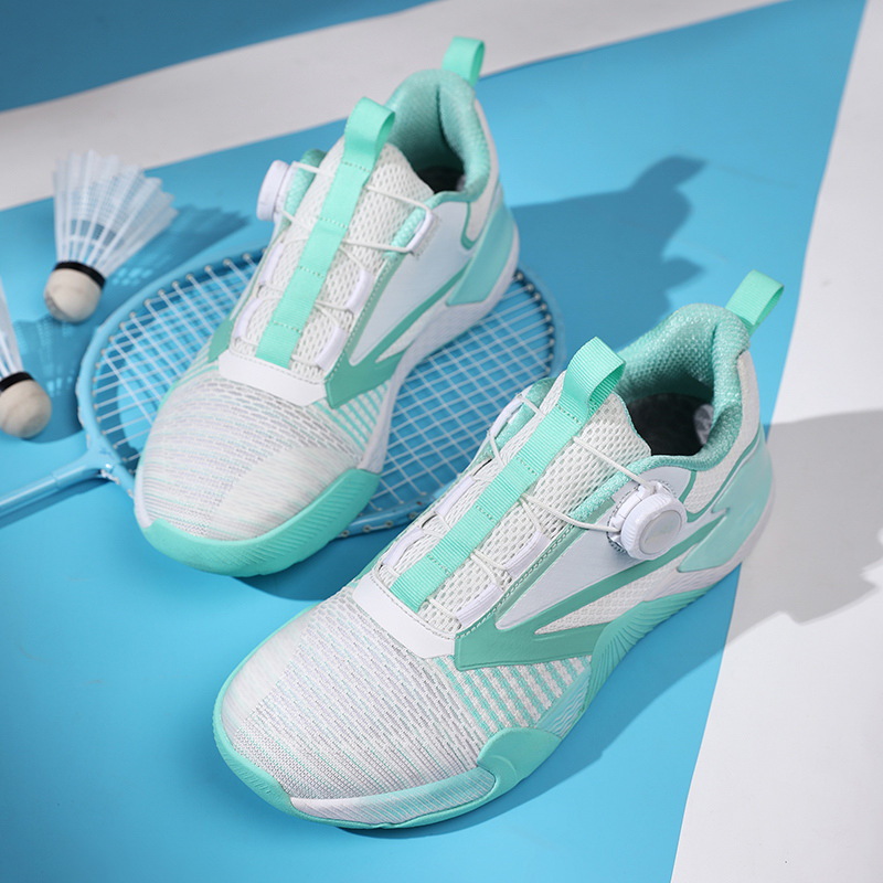 Transfronterizos de verano transpirables zapatos de bádminton profesionales para niños niñas zapatos antideslizantes y resistentes al desgaste zapatos deportivos de goma para niños