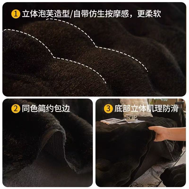 Una toalla de sofá completo otoño invierno 2025 nuevo lujo ligero de alta calidad grueso conejo toalla de sofá de cubierta completa