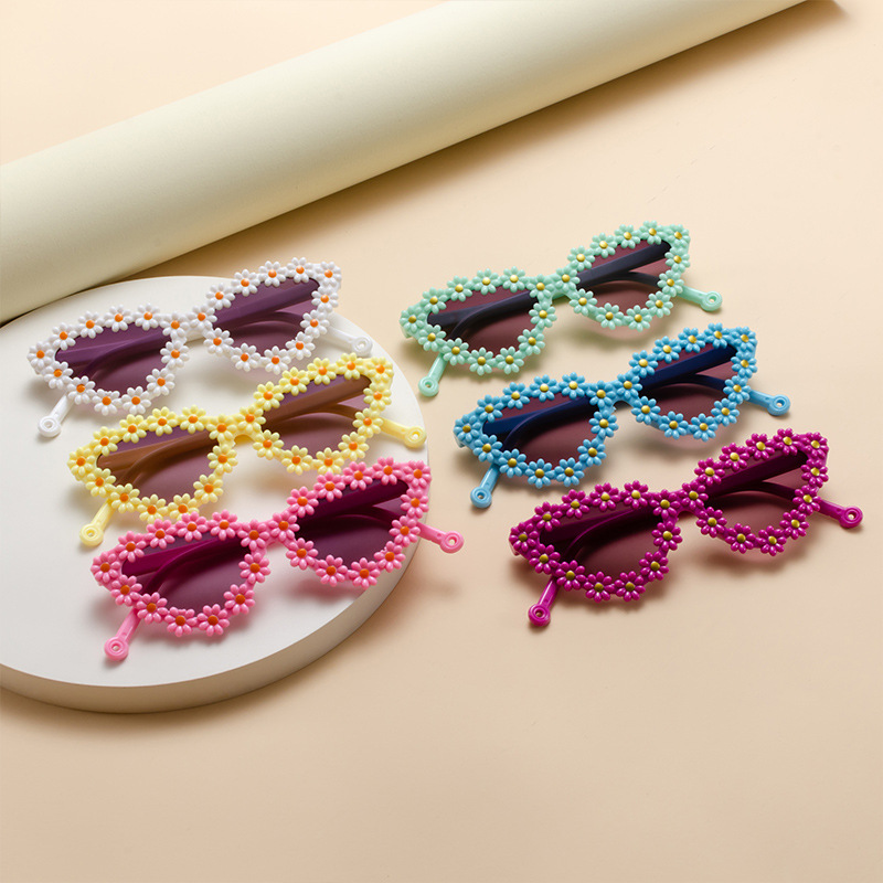 Niños gafas de sol flores niñas gafas de sol bebés 1 - 6 años de sombra lindas margaritas gafas de sol en stock al por mayor