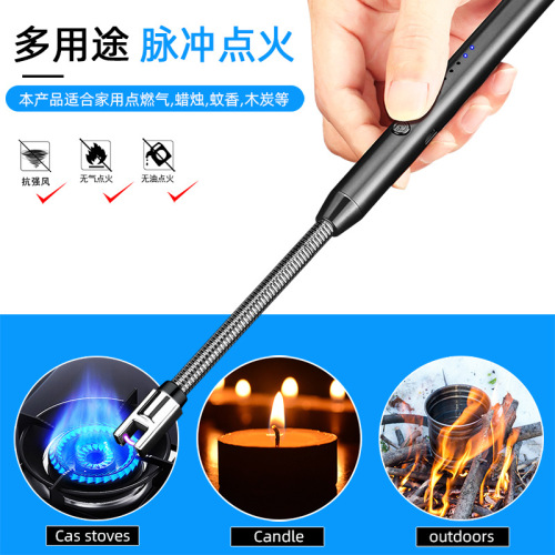 Ignition gun with USB charging, export extended ignition gun, candle gas stove metal soft tube arc igniter
