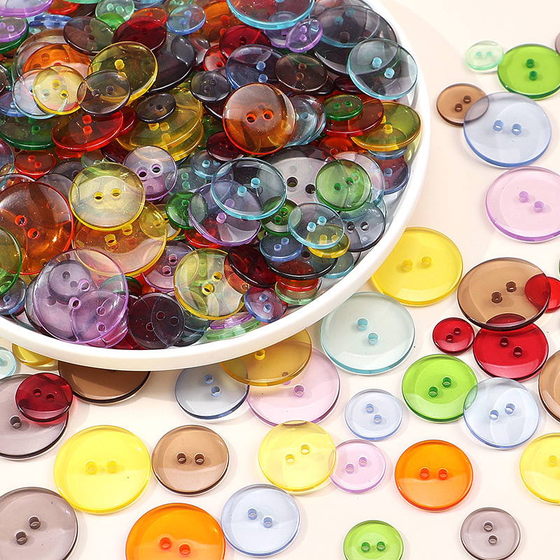 Mixed Batch of Handmade Colorful Transparent Bread Buttons DIY Candy Resin Clothing Round Buttons for Children Mixed Batch of Handmade Colorful Transparent Bread Buttons DIY Candy Resin Clothing Round Buttons for Children