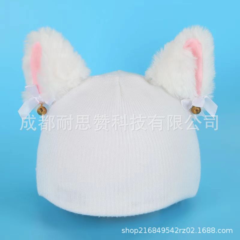 Cubierta de casco de esquí de dibujos animados lindo personalidad cálida placa única cubierta de casco de doble placa bicicleta muñeca cubierta decorativa a prueba de viento