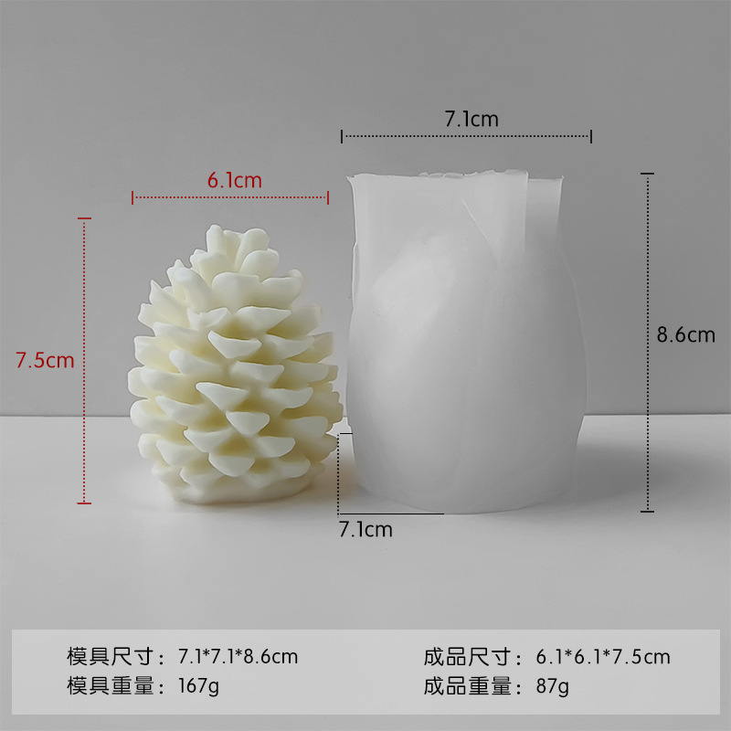 Jiahui Pino vela molde silicona DIY Navidad decoraciones fruta artesanal vela adornos