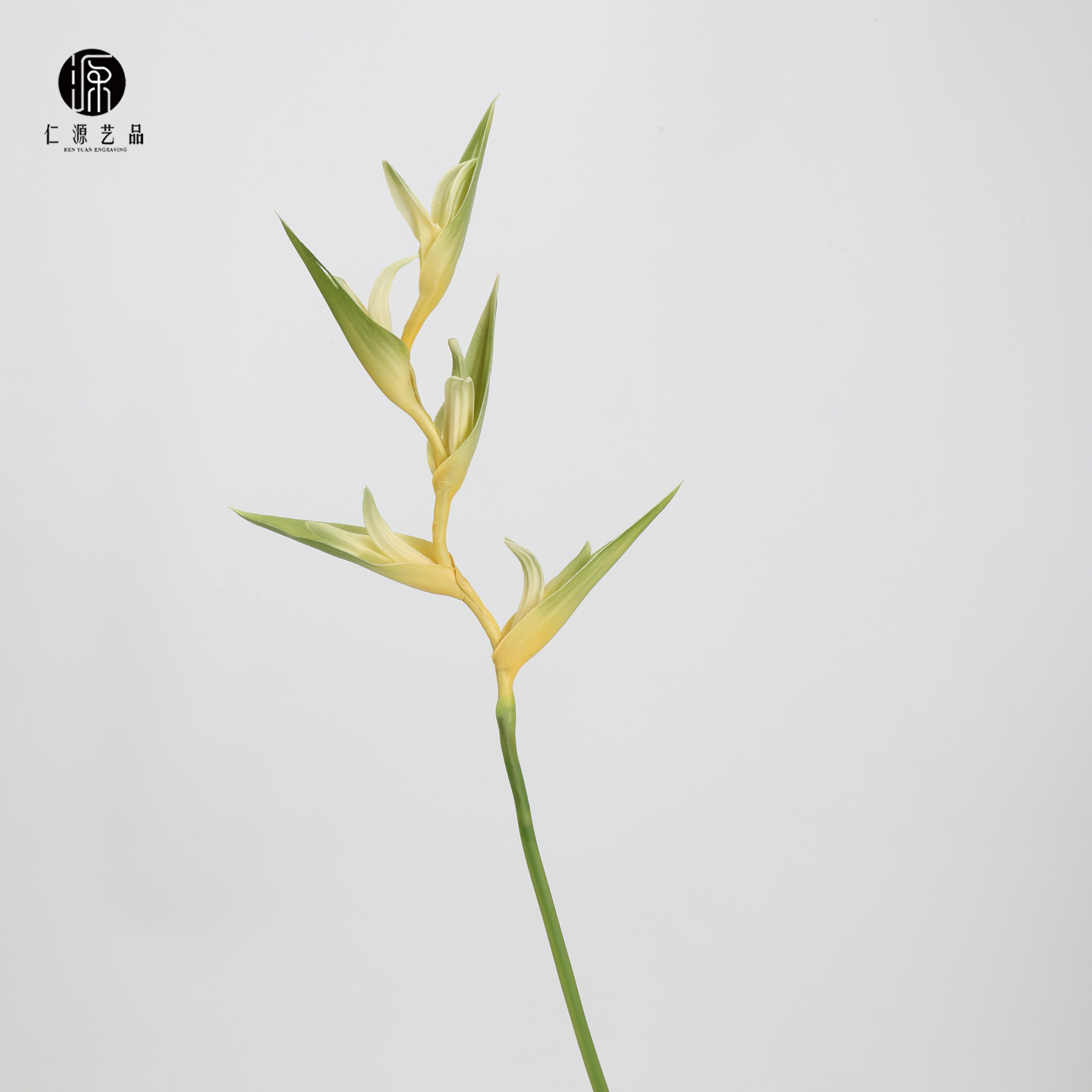 Fábrica directa de oro ala escorpión plátano de cola de imitación de flores accesorios de plantas grúa fuego pájaros plátano decoración accesorios para el hogar