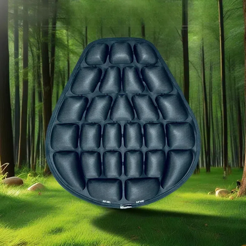 Electric Vehicle Seat Cushion Cover Motorcycle Airbag Cushion Outdoor Riding Shock-Absorbing Airbag Cushion Cover Inflatable Saddle