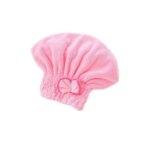 Butterfly knot coral velvet princess hat high-density coral velvet dry hair hat encrypted long plush bath cap soft absorbent hat