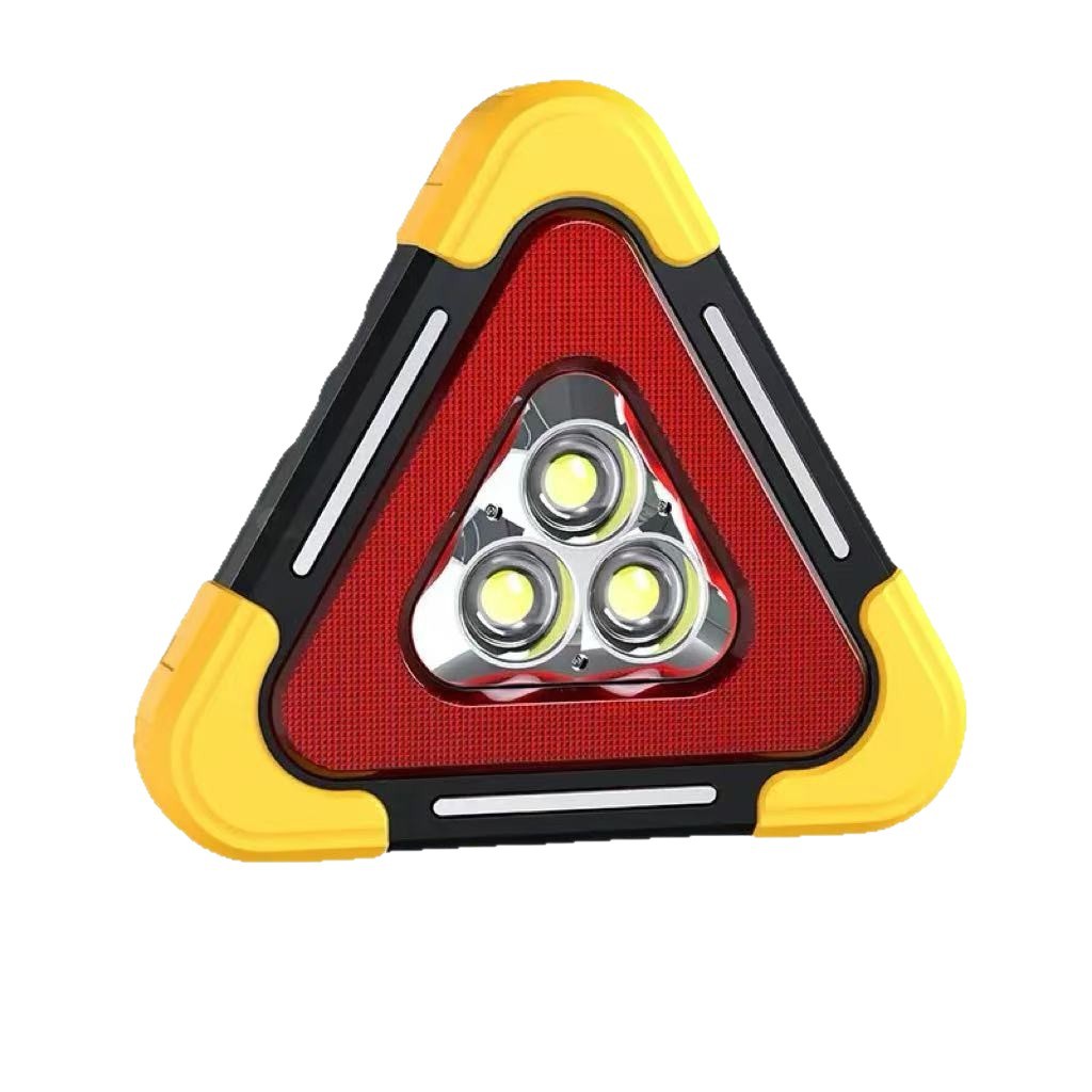 Luz de Advertencia Triangular Type-C de ABS con LED Solar y Reflectante para Emergencia Automotriz