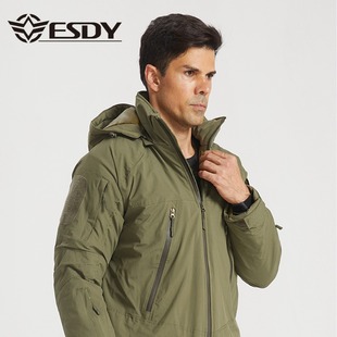 ESDY Outdoor Camouflage Jacket Top Cold-proof Warm Thickened Sportswear Cotton-padded Jacket Outdoor Men's Cotton-padded Jacket No.3
