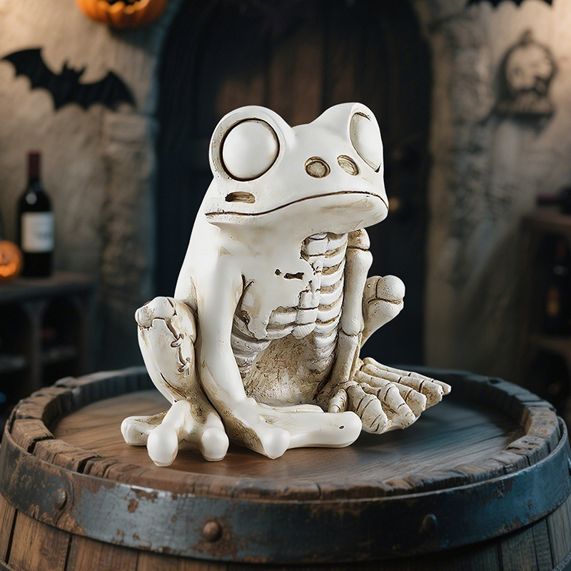  New Creative Personality Skull Frog Ornaments Halloween Home Desktop Atmosphere Decoration Decorations