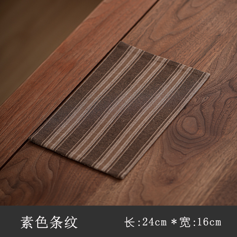 Mesa de té tela aislante de calor impermeable mesa de burbuja seca Zen de alta gama ligera y lujosa simple almohadilla de té doble cara