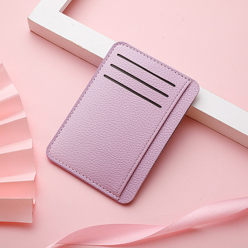 PU card holder wholesale ultra-thin card holder for women small and exquisite large capacity multi-card slot student card holder women's short wallet