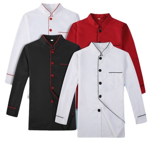 Men's and Women's Long-Sleeve Chef Uniforms for Hotels, Restaurants, Barbecues, Schools, Canteens, and Pastry Chefs