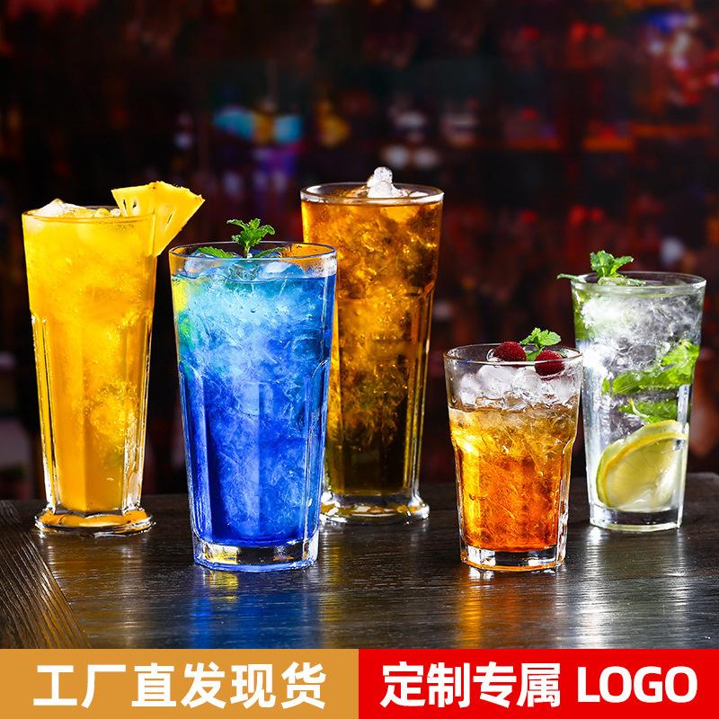 Taza de vidrio, taza de agua, taza octogonal, taza de té de leche gruesa, taza de Gibraltar, taza de jugo de leche, taza de cóctel