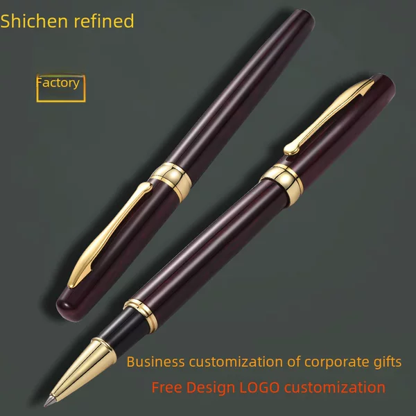 Wholesale Imitation Mahogany Color Ballpoint Pen Gift Box Set, Ballpoint Pen, Business Fashion Signature Pen, Free Engraving of Logo