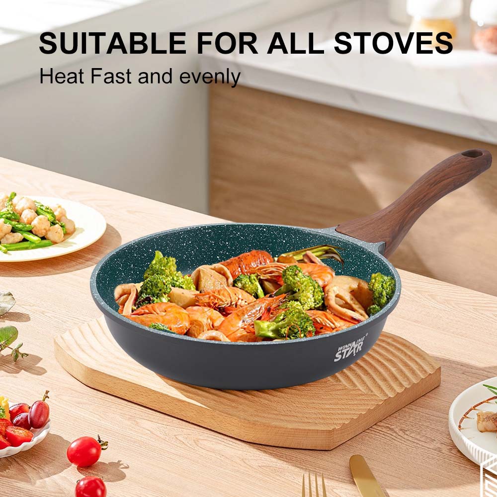 Winning star crossover exclusivamente para ollas de cocina, arroz frito, olla caliente, barbacoa, leche hervida, juego de ollas antiadherentes multifuncional