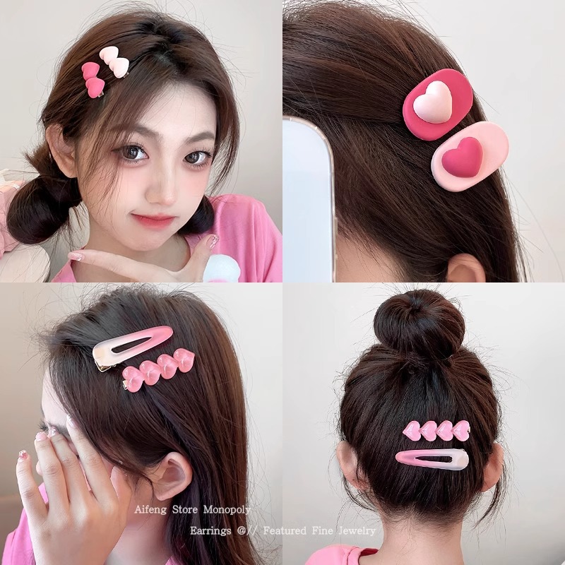 Dopamina rosa clip de cabello de mar clip de cabello para mujeres 2025 nuevo lindos clip de cabello de boca de pato clip de cabello