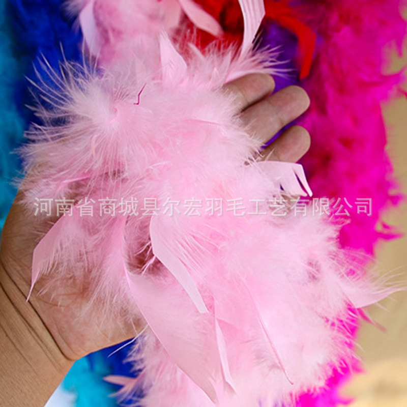 火鸡羽毛火片毛条2米60克 灯饰服装辅料围巾拖尾圣诞装饰源头工厂