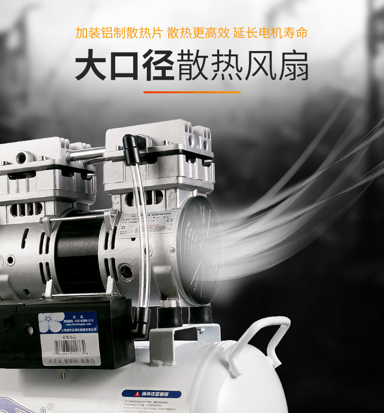 Fengbao Air Compressor Decoration Woodworking Oil-Free Bass Air Compressor 220V Pneumatic High Pressure Small Household Air Pump