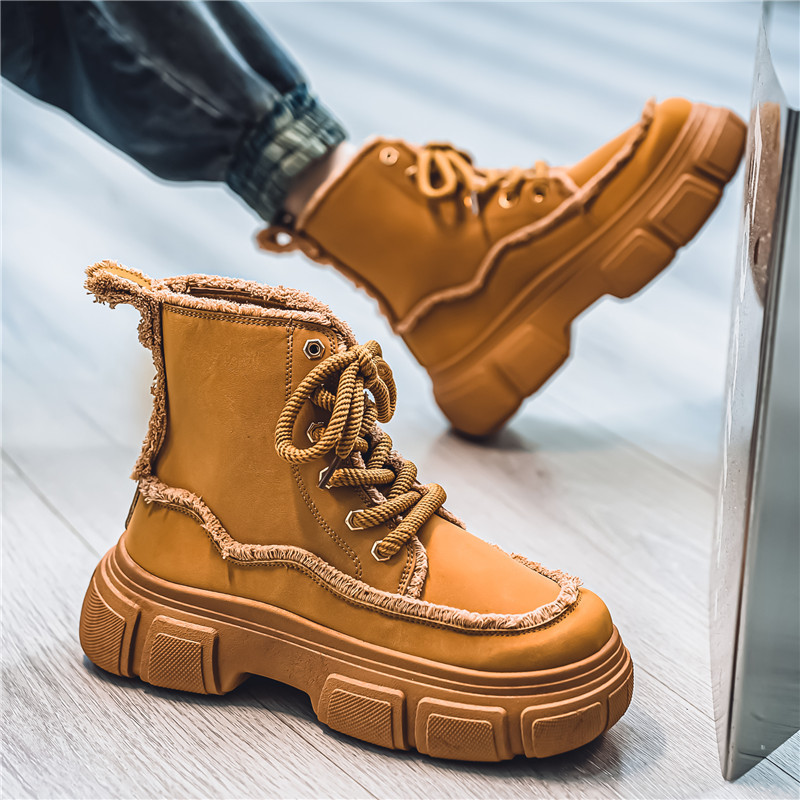 Botas Martin botas de hombre botas de locomotora botas de cuero alta tendencia botas de tamaño grande 2024 otoño invierno nuevas botas al por mayor transfronterizas