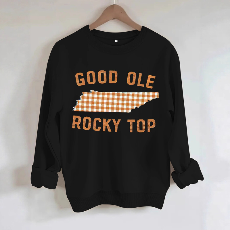 Amazon Cross-Border Women's Spring and Autumn Round Neck Autumn and Winter Foreign Trade Tennessee Outline and Plaid Printed Casual Sweatshirt Amazon Cross-Border Women's Spring and Autumn Round Neck Autumn and Winter Foreign Trade Tennessee Outline and Plaid Printed Casual Sweatshirt