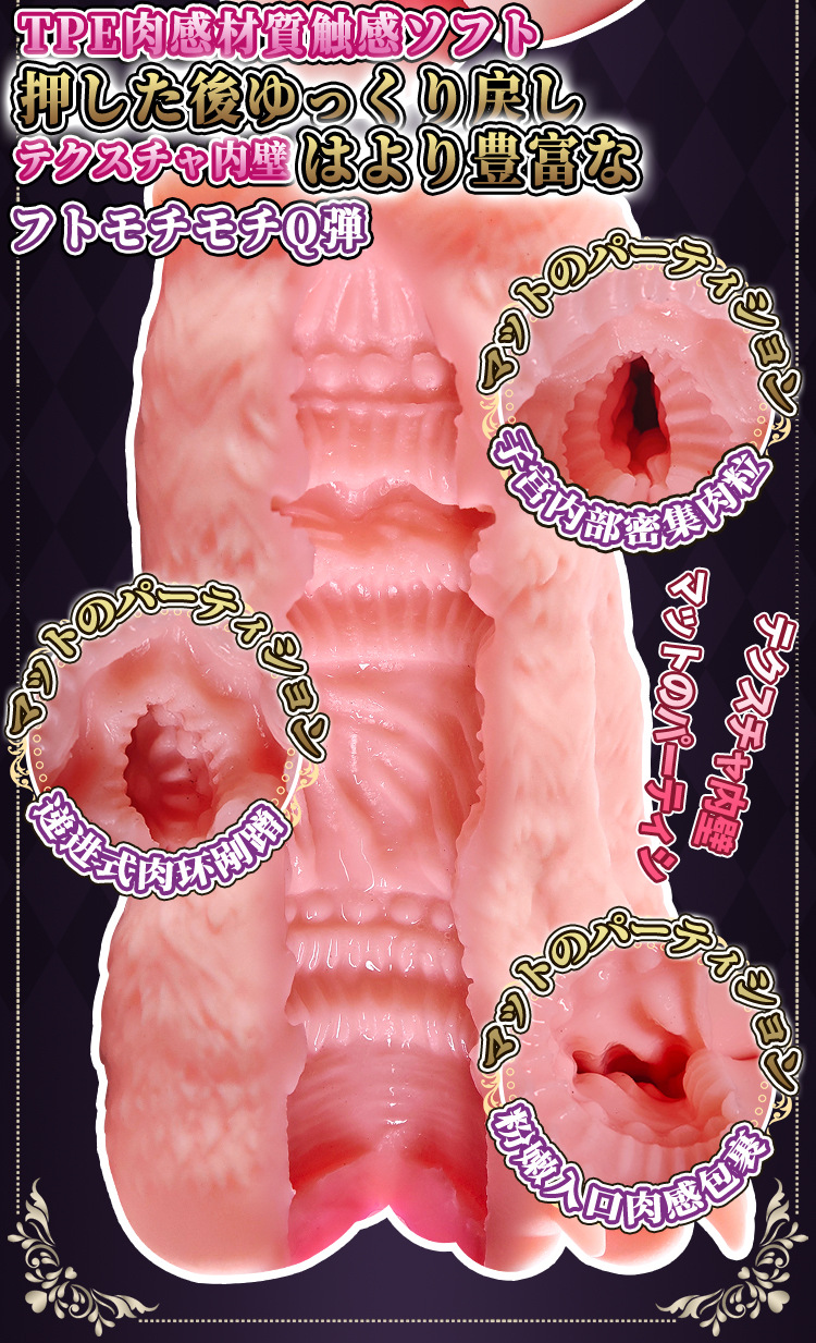 Special-Shaped Manual Masturbator in TPE with Realistic Texture, 509g or 619g — detail image 7