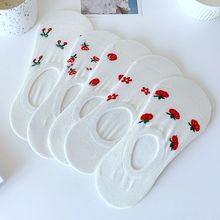 水果船袜白色袜子夏季薄款女短袜学生船袜子女不掉跟可爱隐形新款