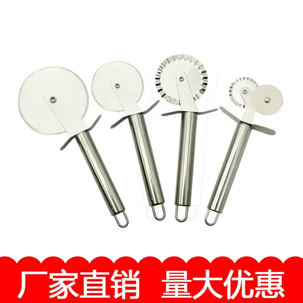 Stainless Steel Pizza Roller Cutter Single/Double Wheel Pizza Cutter Thin Crust Cutting Roller Pizza Cheese Baking Tool