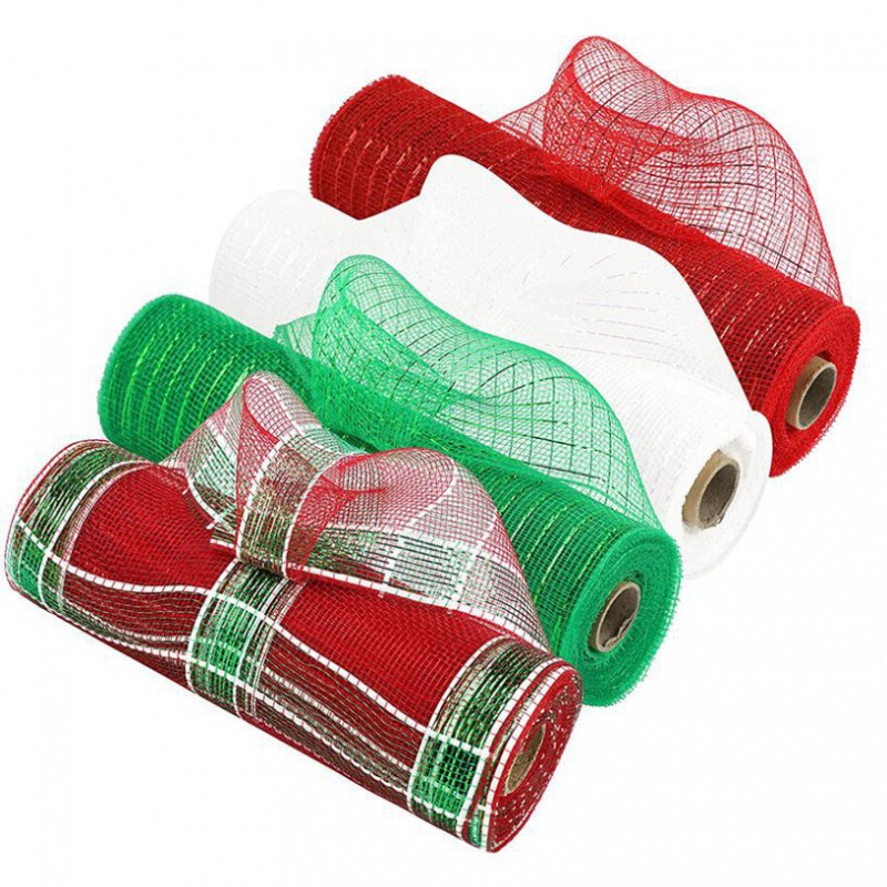 Pp Mesh Floral Arrangement Wreath Supplies DIY Materials Striped Wedding Venue Decoration Popular Ribbon