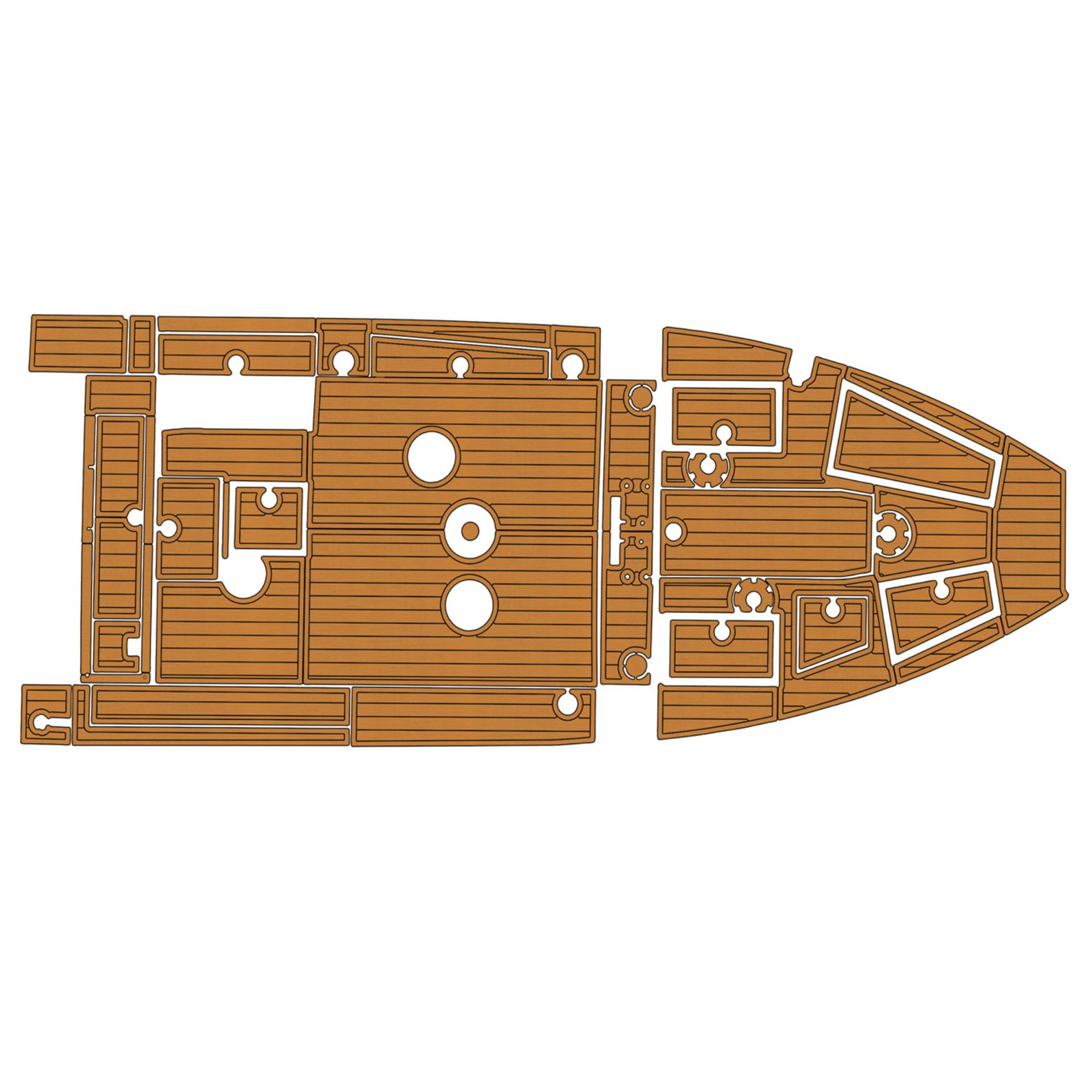 2015-2017 Lund Pro Guide 2075  Faux EVA teak Marine Floor