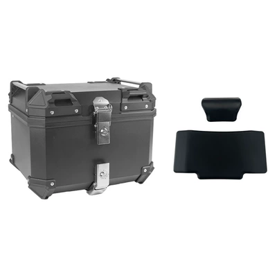 Motorcycle Trunk, Motorcycle trunk - 45l-double-lock-flat-surface-backrest