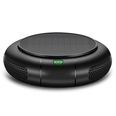 Wireless Solar Car Air Purifier, Odor Removal, Formaldehyde Removal, Sterilization, Negative Ion Car Purifier (Hava təmizləyiciləri) - black-black-solar