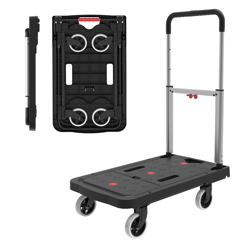Carretilla de plataforma plana totalmente plegable Shunhe 99F, carrito de mano para transporte de carga, carrito de herramientas.