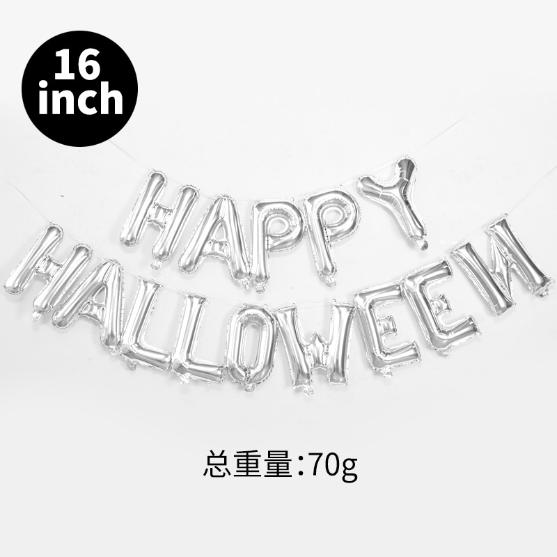 Nueva fiesta Wansheng globo de aluminio feliz Halloween HAPPYHALLOWEEN atmósfera diseño dibujos animados en forma