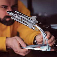 成人高难度 发条动力齿轮机械传动火箭3d立体金属拼图DIY拼装模型