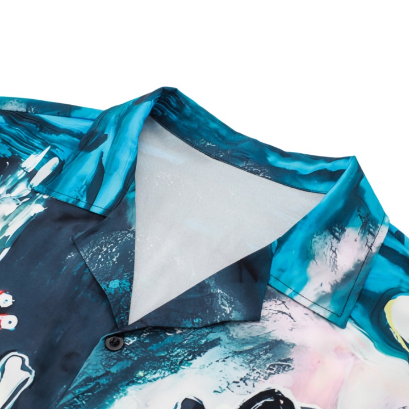 Herren-Hawaiihemd im Retro-Stil, trendiges Marken-Ölgemälde-Print, Kurzarm-Cardigan für Urlaub und Strand_voghion.com