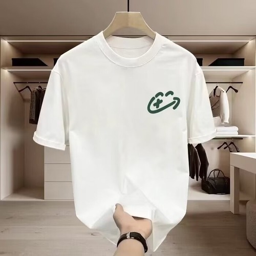 European and American style simple letter printed short-sleeved T-shirt for men ins summer trend versatile design niche tops