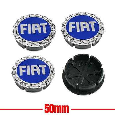 Car logo: Feixiang wheel hub cap - wheat-ear-blue-background-with-silver-label-50mm-set